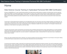 Data Science Course Training In Hyderabad Partnered With IBM Certification