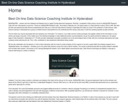 Best On-line Data Science Coaching Institute In Hyderabad