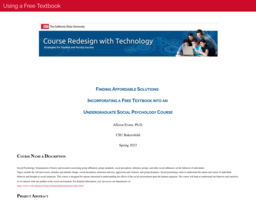 Using a Free Textbook