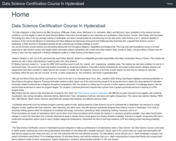 Data Science Certification Course In Hyderabad
