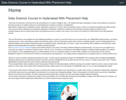 Data Science Course In Hyderabad With Placement Help