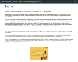 Data Science Course Training Institutes In Hyderabad