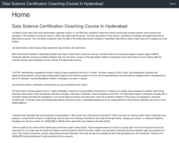 Data Science Certification Coaching Course In Hyderabad