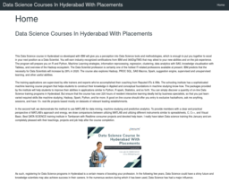 Data Science Courses In Hyderabad With Placements