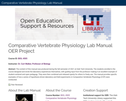 Comparative Vertebrate Physiology Lab Manual