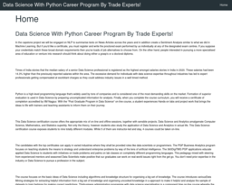 Data Science With Python Career Program By Trade Experts!