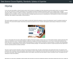 Data Science Course Eligibility, Standards, Syllabus & Expertise