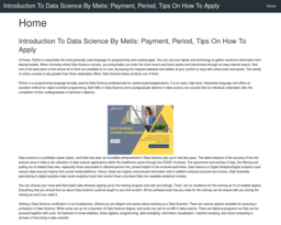 Introduction To Data Science By Metis: Payment, Period, Tips On How To Apply