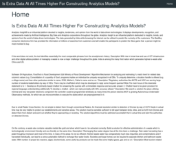 Is Extra Data At All Times Higher For Constructing Analytics Models?