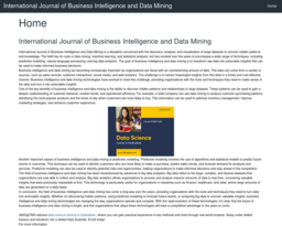 International Journal of Business Intelligence and Data Mining