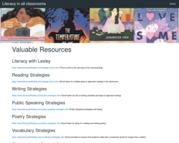 Literacy in all classrooms