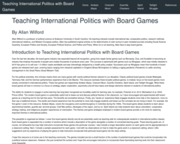 Teaching International Politics with Board Games