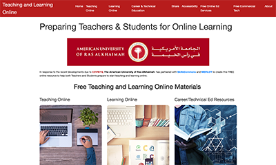 Teaching & Learning Online: American University of Ras AlKhaimah