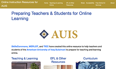 Teaching & Learning Online: The American University of Iraq Sulaimani