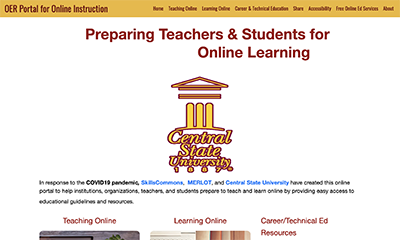 Teaching & Learning Online: Central State University, Ohio