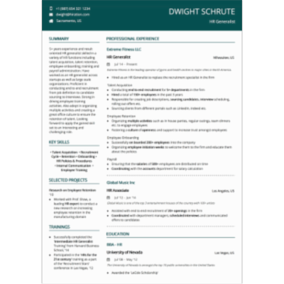 Resume Format: PDF and Word Download