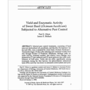 Activity Sheet for Plant Pest Control