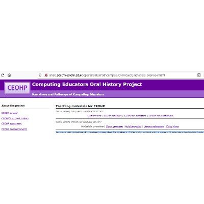 Computing Educators Oral History Project (CEOHP): Teaching materials icon