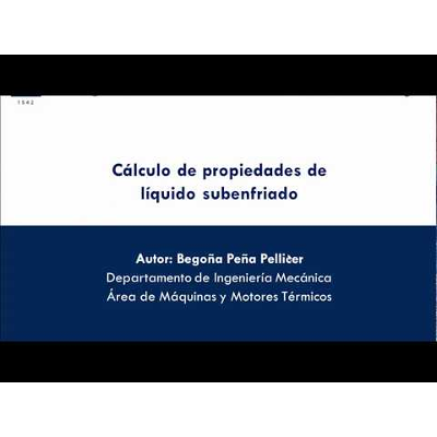 Cálculo de propiedades de líquido subenfriado