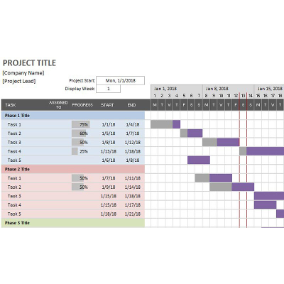 Gantt Chart Excel Template With Subtasks icon