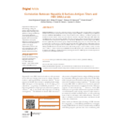 Correlation between Hepatitis B surface antigen titers and HBV DNA levels icon