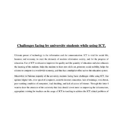 Challenges facing by university students while using ICT.pdf icon