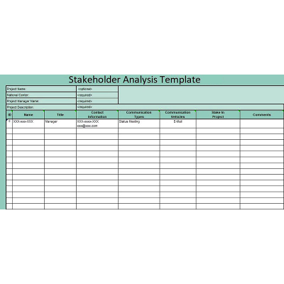 Stakeholder Analysis Template Excel - PMITOOLS icon