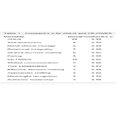 Perceptions of Authentic Nurse Leadership and Work... : JONA: The Journal of Nursing Administration icon