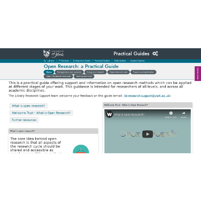 Open Research: a Practical Guide: Open Educational Resources icon