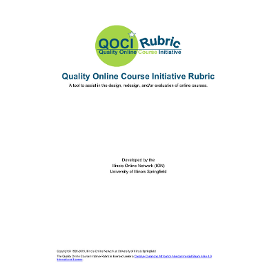 Quality Online Course Initiative Rubric 2.0 icon