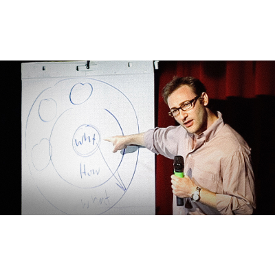 How great leaders inspire action icon