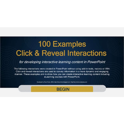 100 Examples of PowerPoint Click and Reveal Interactions for Creating Interactive Learning Content icon