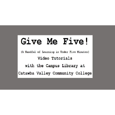 Give-Me-Five: Evidence-Based Research 3 -- ProQuest Health and StatRef