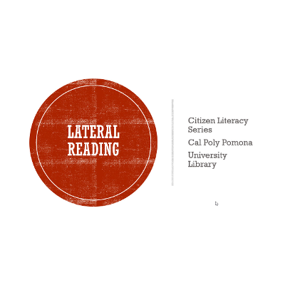 Lateral Reading (Citizen Literacy Series Workshops) icon