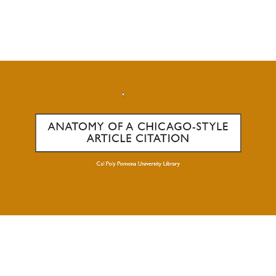 Anatomy of a Chicago-style Article Citation icon