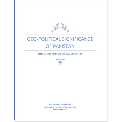 Geo-Political Significance of Pakistan icon