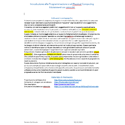 Introduzione alla Programmazione e al Physical Computing Edutainment con micro:bit icon