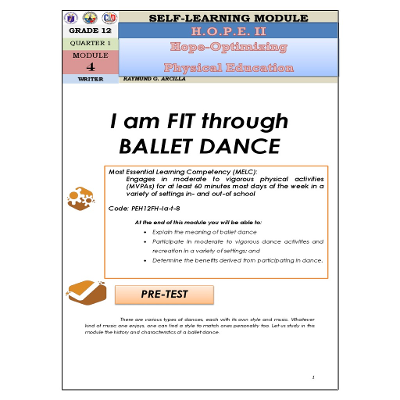 I Am FIT Through Ballet Dance: Self-Learning Module | PDF | Ballet | Dances icon