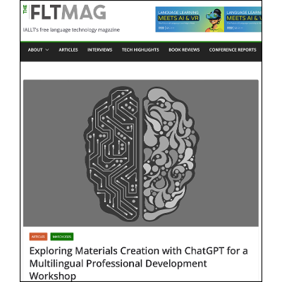 Exploring Materials Creation with ChatGPT for a Multilingual Professional Development Workshop - The FLTMAG icon