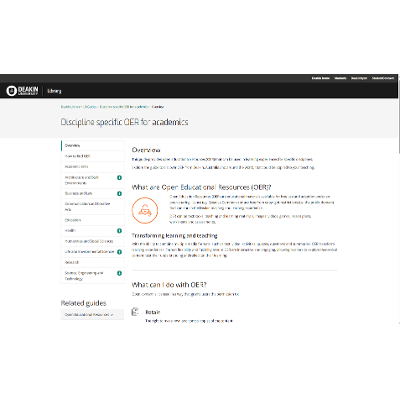 Discipline specific OER for academics guide icon