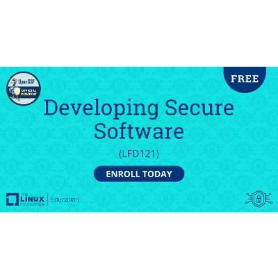 Free Course: Developing Secure Software (LFD121) – Open Source Security Foundation icon