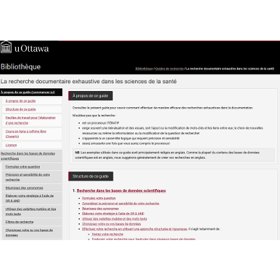 La recherche documentaire exhaustive dans les sciences de la santé icon