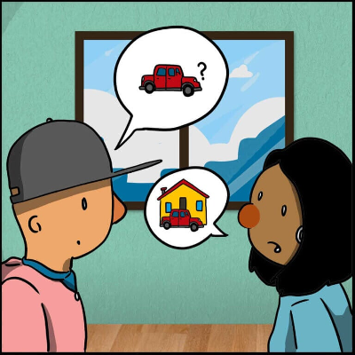 French A1 Guided conversations: Asking and describing locations using basic sentencestructures icon