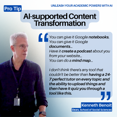 Pro Tip: AI-supported Content Transformation for Teaching and Learning icon