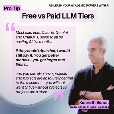 Pro Tip: Free Vs. Paid LLM Tiers icon