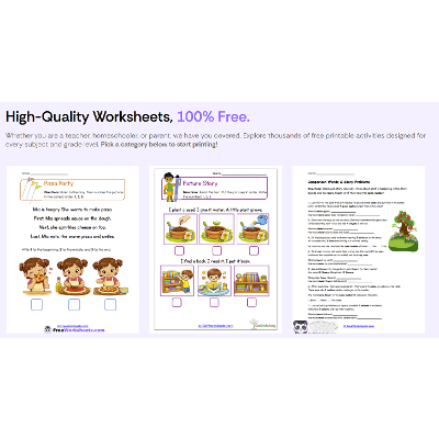 Free Worksheets & Printable Activities for All Grade Levels icon