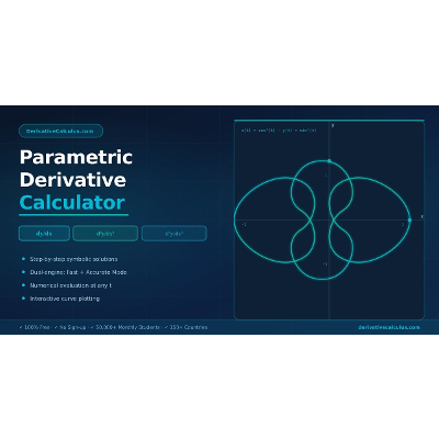 Parametric Derivative Calculator - dy/dx and dÂ²y/dxÂ² | DerivativeCalculus.com icon