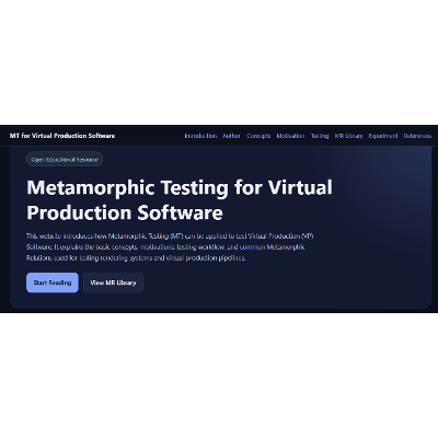 Metamorphic Testing for Virtual Production Software icon