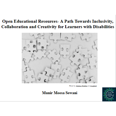 Open Educational Resources- A Path Towards Inclusivity, Collaboration and Creativity for Learners with Disabilities icon