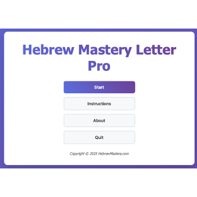 Hebrew Mastery Letter Pro icon